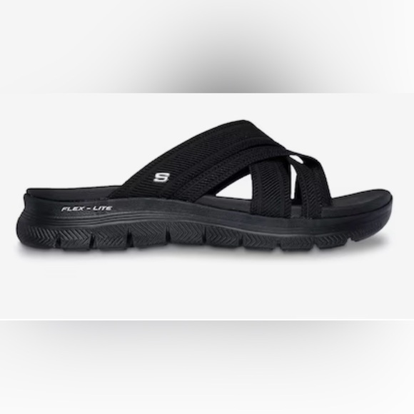 NWT Cali from Skechers Yoga Foam “Perfect 4 You” black sandals, size 6 - Picture 6 of 11